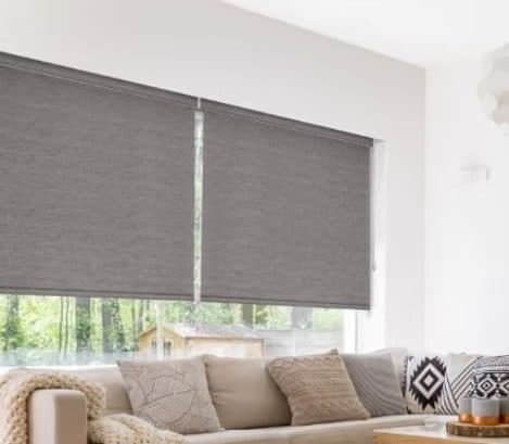 Solar roller shades with open view