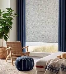 Light-filtering roller shades close-up