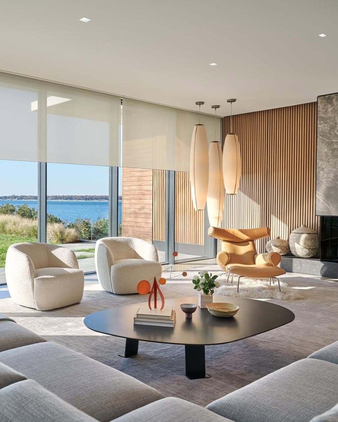 Lutron motorized shades in a Pompano Beach install