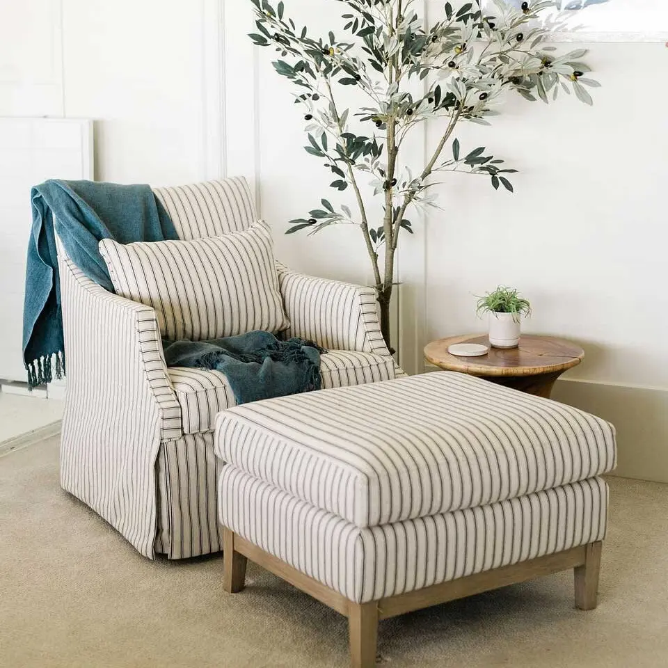 White dining chairs, custom upholstery