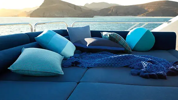 Marine upholstery, blue colorway