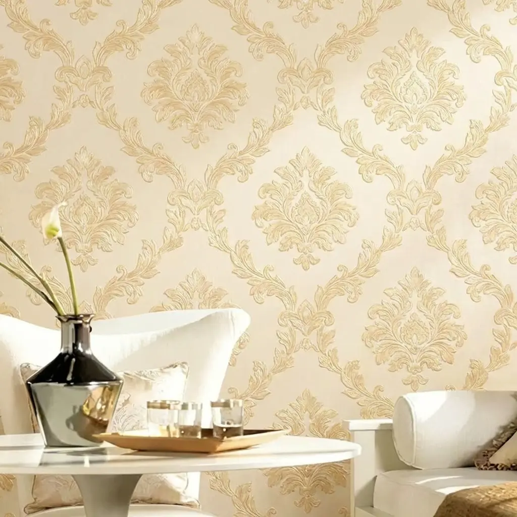 Vintage flower texture wallcovering